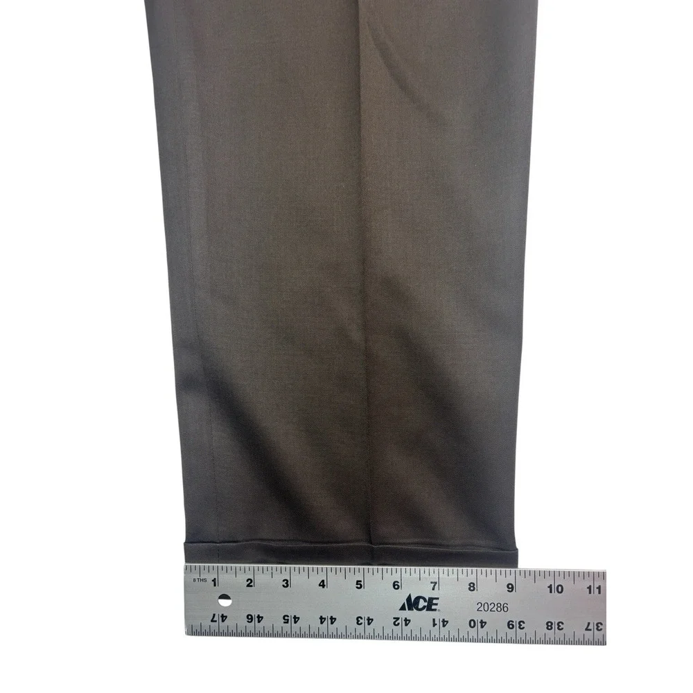 vtg 90s JB Britches 36x29 Brown Suit Pants Trousers USA Wool Pleated Relaxed